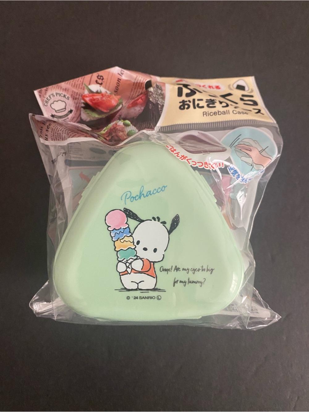 Sanrio Pochacco Mint Green Triangle Riceball Case